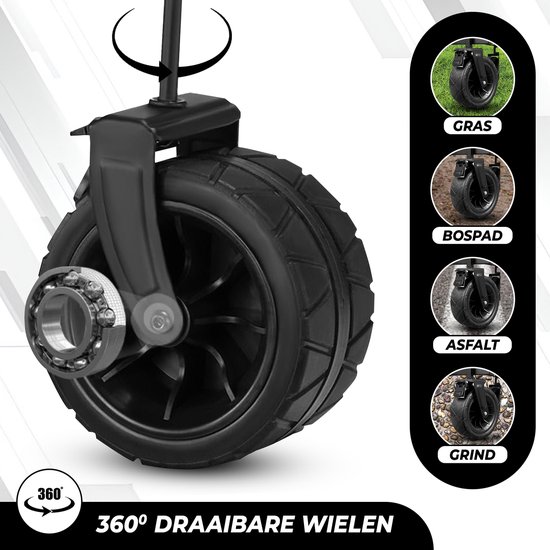 Outbee Bolderkar - Bolderkar Opvouwbaar - Bolderwagen - 120Liter Inhoud - Met Wielslot- 120kg Draagvermogen - Zwart van Outbee — afbeelding 4