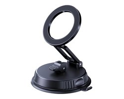 Slimtron compatibel met Magsafe compatibel autohouder zuignap - telefoonhouder in auto voor smartphones iPhone / Samsung / Xiaomi en meer! - geschikt voor dashboard en voorruit - Inclusief Magsafe sticker