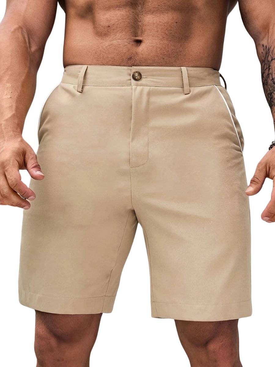 Livano Korte Broek Heren Golfbroek Spijkerbroek met Zakken Volwassenen Jongens Shorts Creme