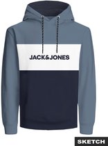 JACK&JONES - Sweat à capuche avec logo JWH BLOCKING SMU - Homme - Sweats