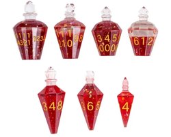 Lapi Toys - Dés Dnd - Dés Dnd - Poison - Incl. sac à dés - Résine - Rouge