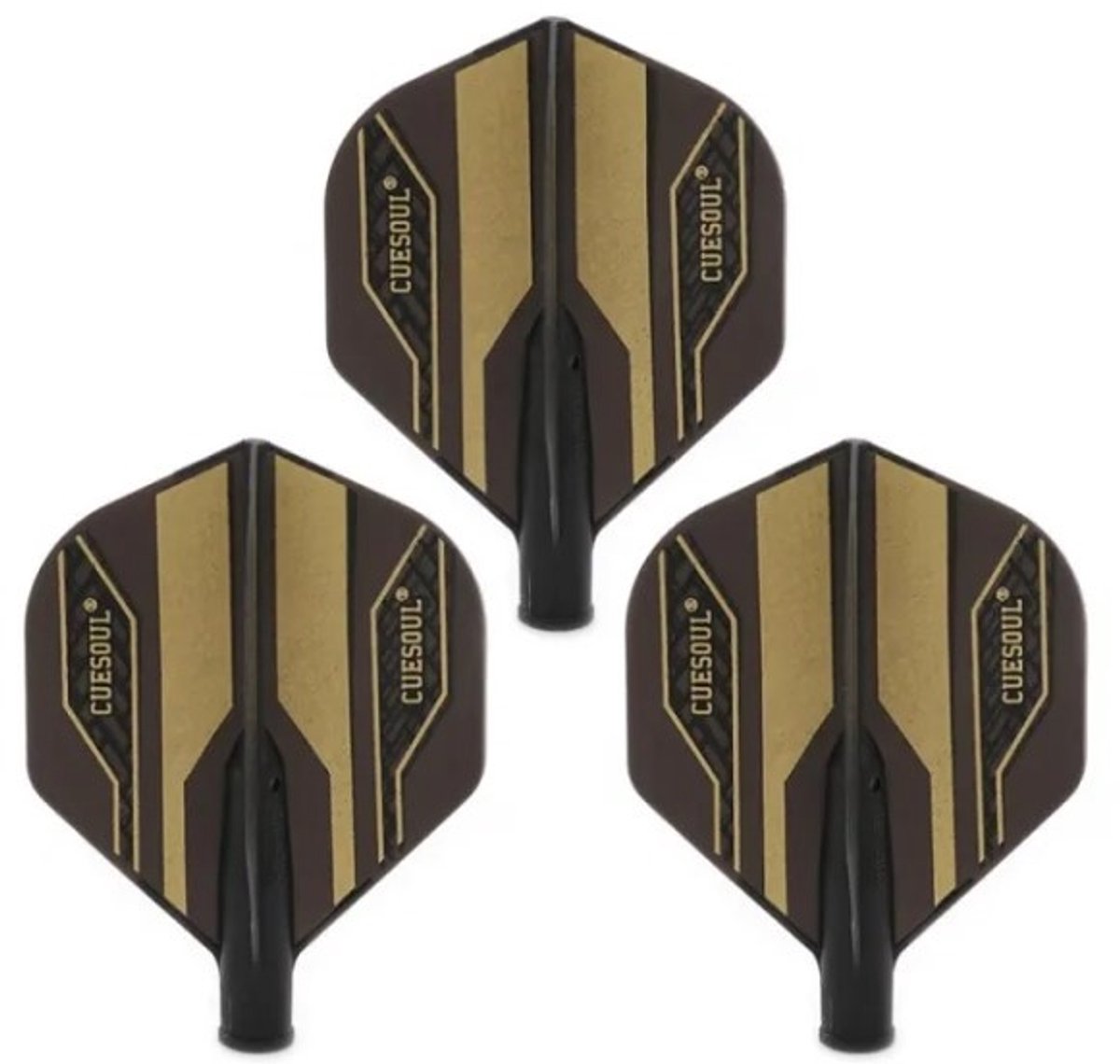 Cuesoul - Tero Flight System AK4 Golden Pattern - Black Standard - Dart Flights