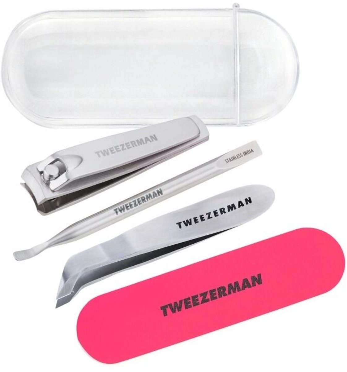 Tweezerman Mini Neon Nail Rescue Kit – Complete Nagelherstelsset Met Mini Nagel Knipper, Nagelriemtang En Vijl – Verzorgt & Vormt Nagels Snel En Zorgvuldig – Compact & Handig Voor Thuis Of Onderweg – Perfect Cadeau Voor Nagelverzorging
