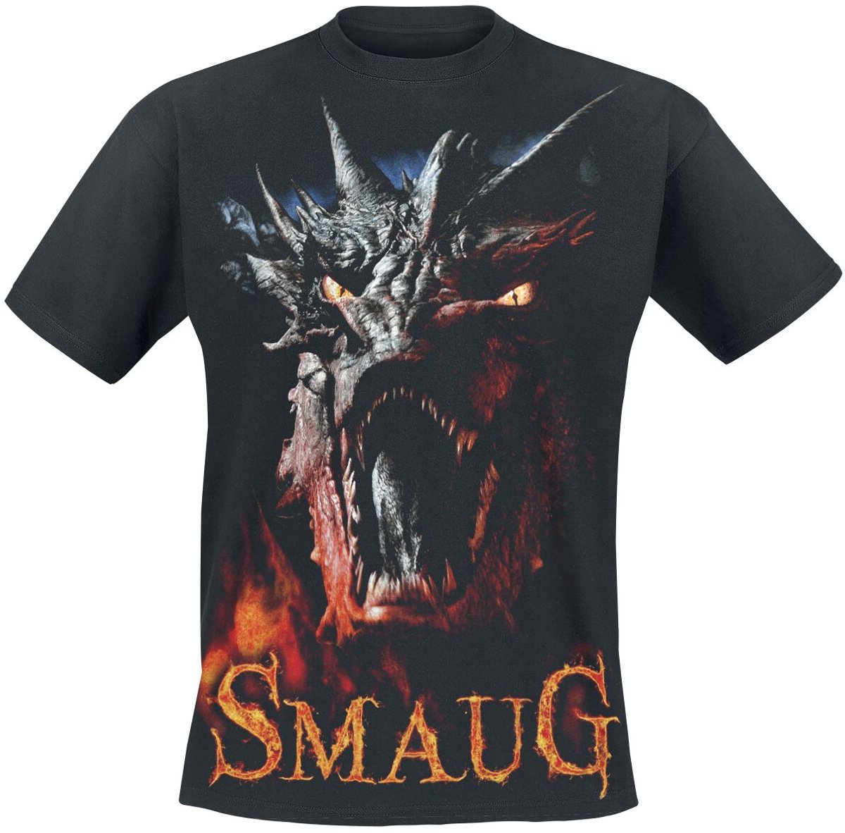 The Hobbit Smaug T-shirt zwart S Katoen -