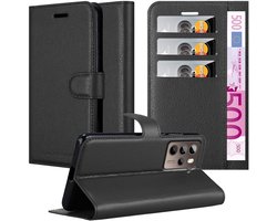 Cadorabo Hoesje geschikt voor HTC U23 PRO in PHANTOM ZWART - Beschermhoes met magnetische sluiting, standfunctie en kaartvakje Book Case Cover Etui