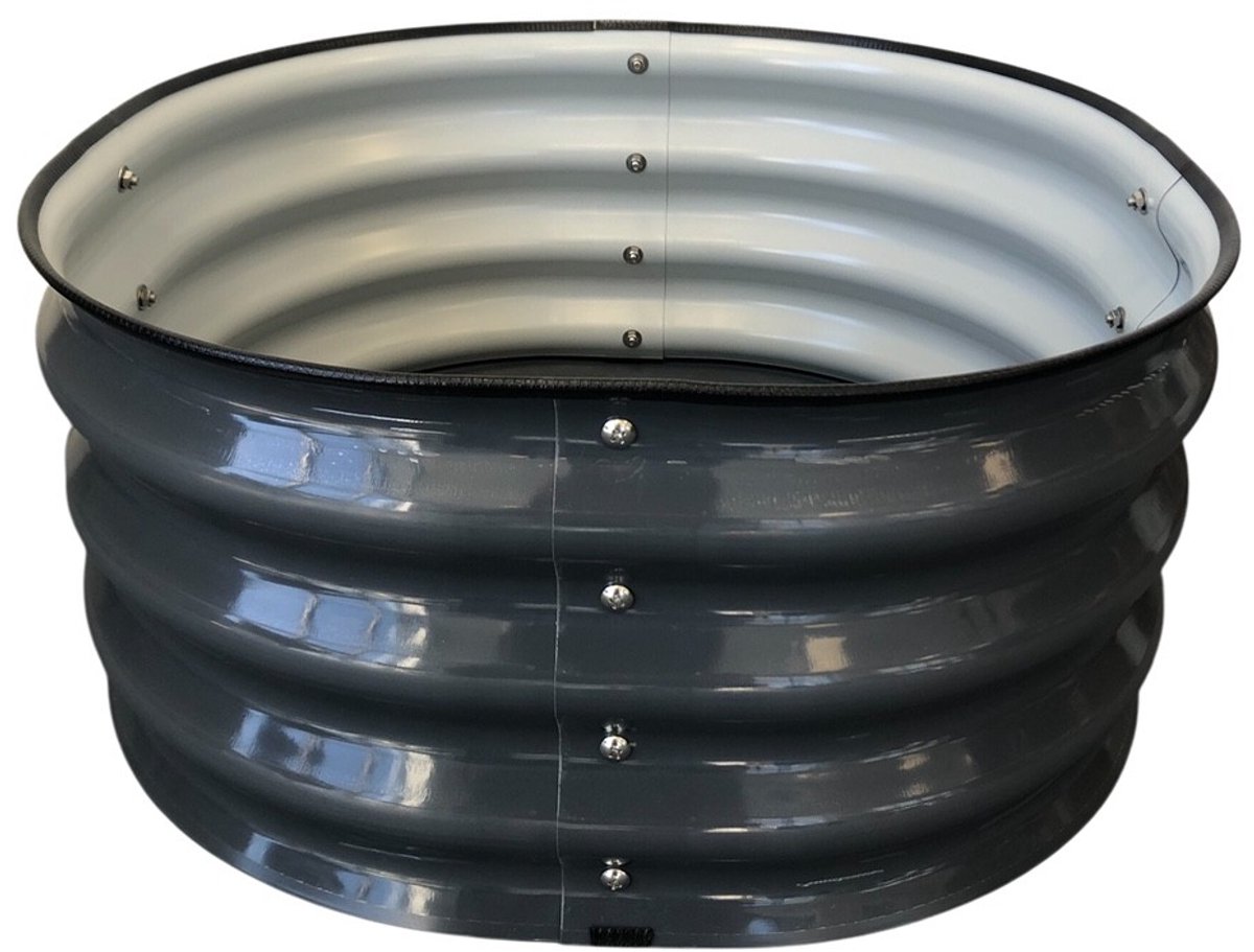 Dutchlander Metalen verhoogde kweekbak 60 cm x 28 cm grijs