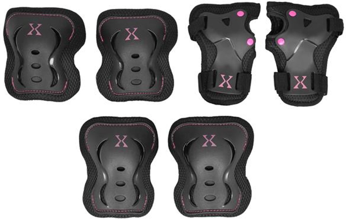 Nils Extreme H320 Serie Skating Beschermset Czarno-Różowy Hoogwaardige Materialen Czarny;rozowy