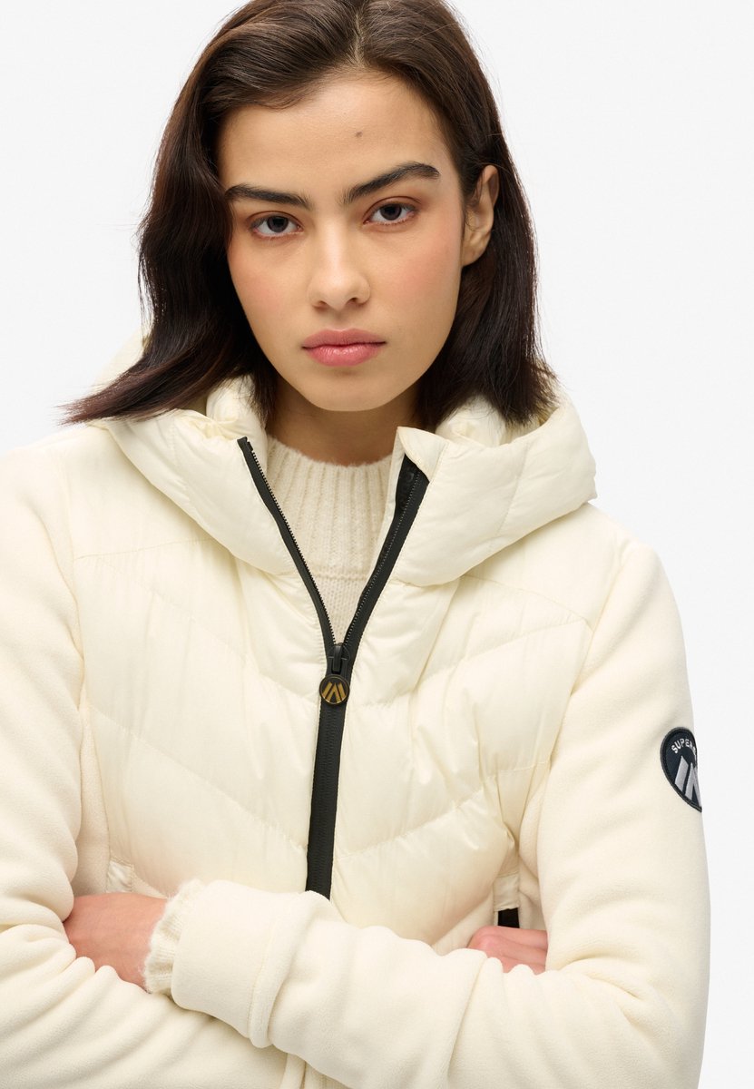 Superdry Hooded Storm Fleece Jacket Wit