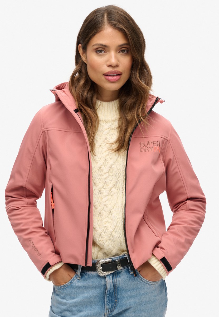 Superdry Softshell trekkerjas met capuchon Dames Weathered Rose