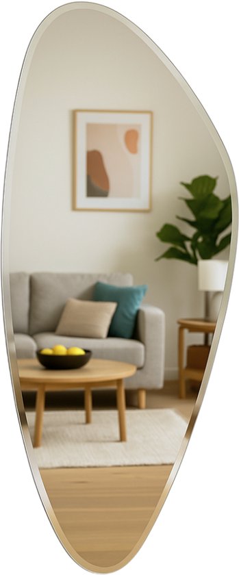 MISOU Spiegel - Organische Vorm - 27x34cm - Wandspiegel - Goud - Miroir Mural - Ariel - MISOU