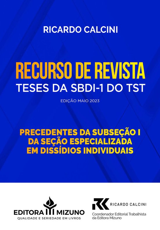 Teses da SBDI-1 do TST 1 - Recurso de Revista - cover