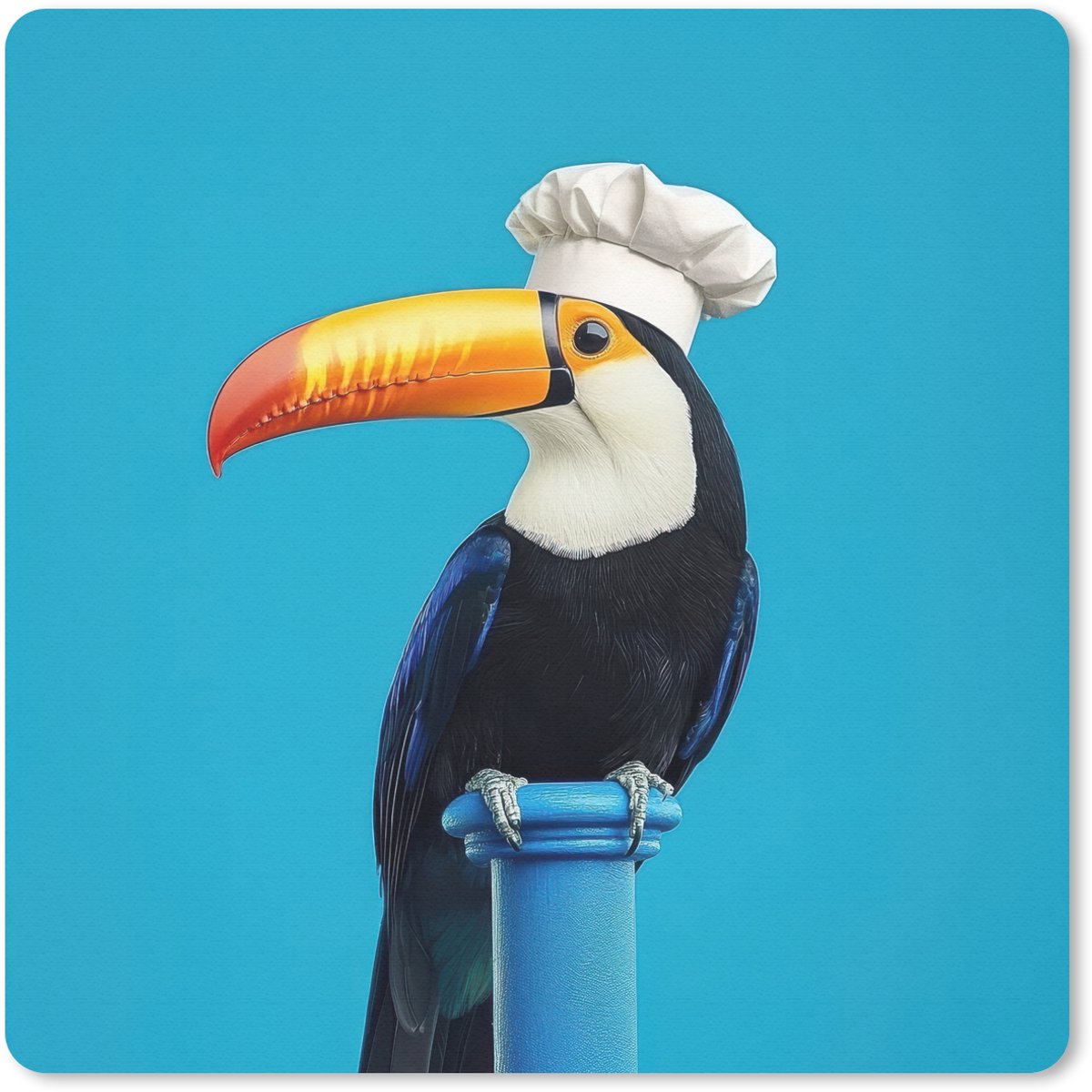Muismat 30x30 cm - Mousepad Tucan - Sokkel - Vogel - Koksmuts - Muismatten