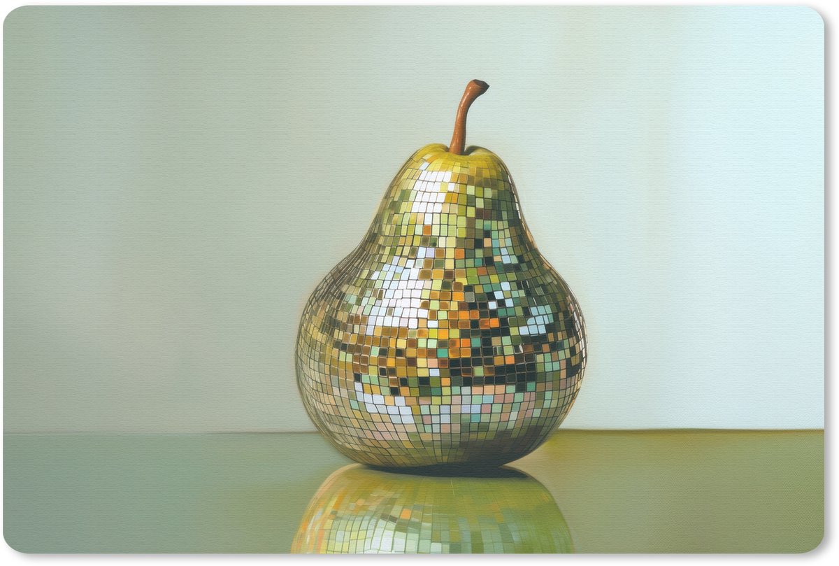 Muismat 27x18 cm - Mousepad Fruit - Disco - Art - Glitter - Muismatten
