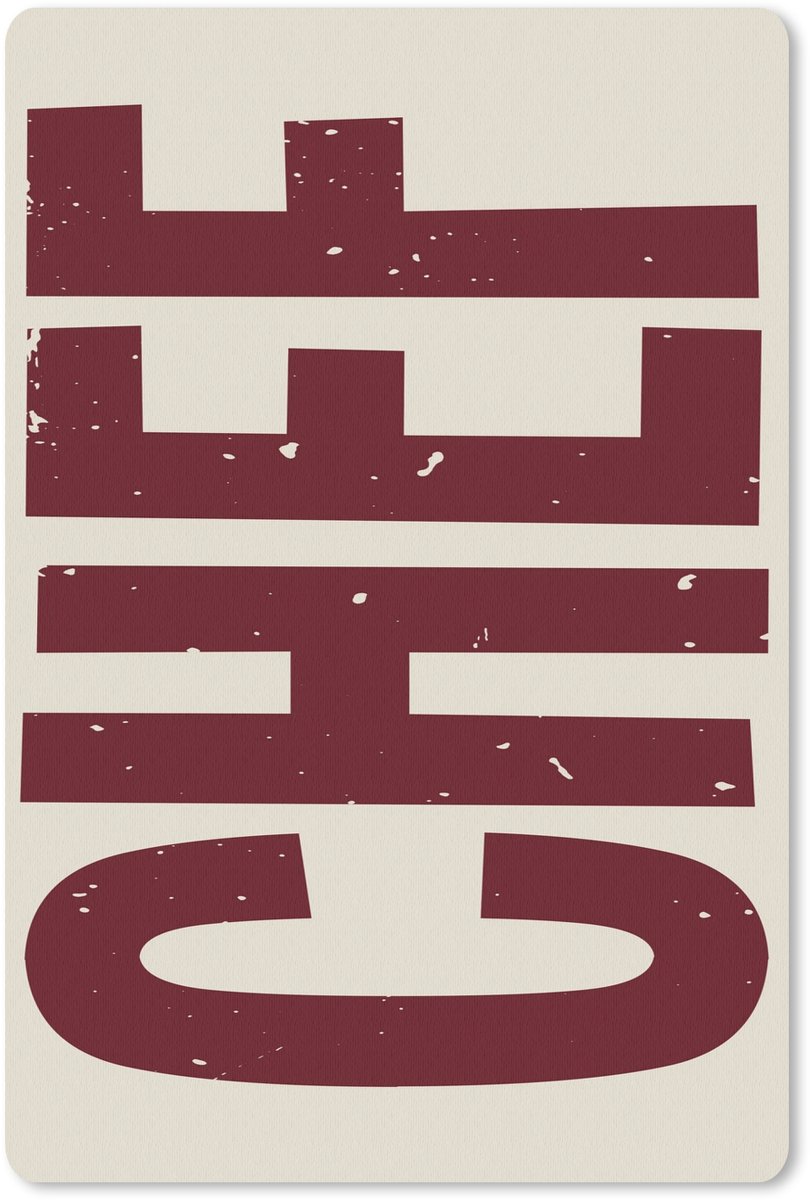 Muismat 18x27 cm - Mousepad Chef - Rood - Japandi - Vintage - Muismatten