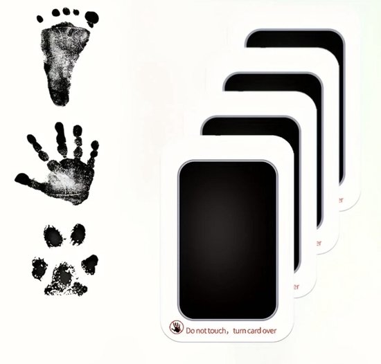 Baby handafdruk - Baby voetafdruk - Set - Baby Art - Kraamcadeau - Babyshower Cadeau - Inktafdruk - Pootafdruk - eerste stapjes - baby cadeautje - StijlvolStekkie - Inclusief beschrijving Nederlands/Engels van StijlvolStekkie — afbeelding 5