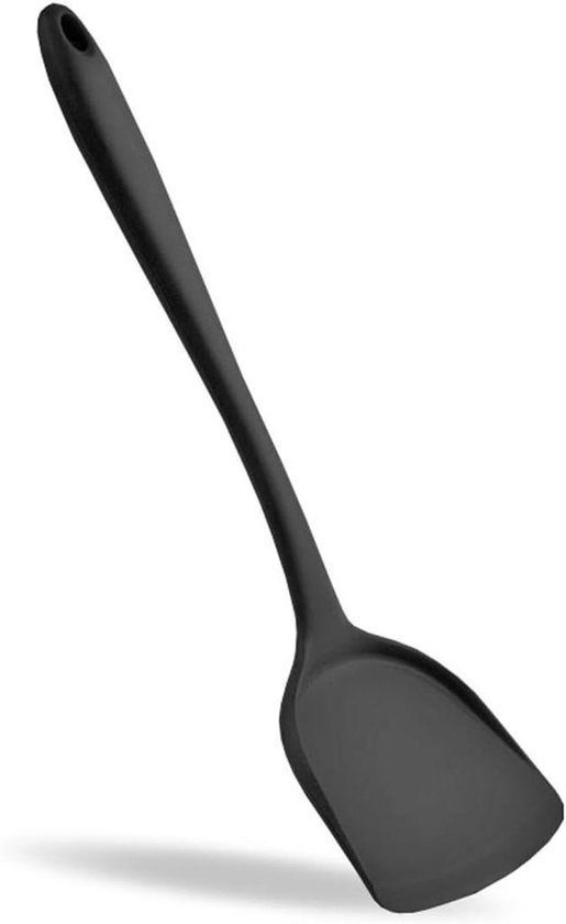 Hotec Spatelset, hittebestendige siliconen spatel, BPA-vrij, vaatwasmachinebestendig, keukenhulp, turner, anti-aanbakspatel om te koken, 2 stuks, grijs