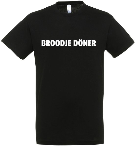 Broodje Döner T-shirt - Ongezond Eten - Heren Dames Unisex - Grappig T-shirt - Origineel Cadeau - Friet - Döner - Spare Ribs - Shoarma - cadeau - Funny - Fastfood - Maat L
