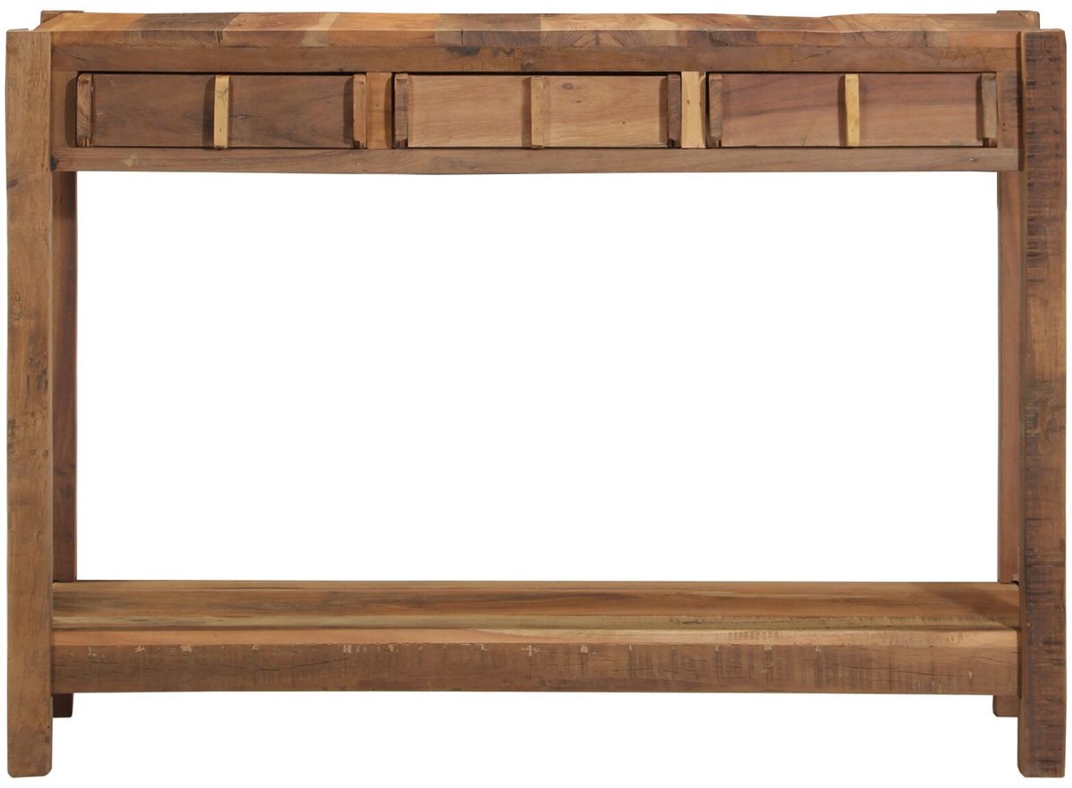 vidaXL Wandtafel - Bruin - 107 - x - 33 - x - 76 - cm - Massief - Gerecycleerd - Hout