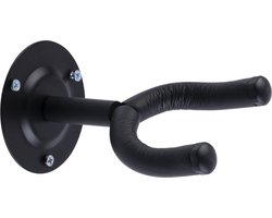 Gitaar Wandbeugel Premium – Universele Metalen Gitaarhouder met Foam‑bescherming – Voor Akoestische, Elektrische & Basgitaar – Inclusief Pluggen & Schroeven – Stijlvol Zwart