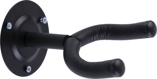 Premium gitaar wandbeugel – metaal met foam bescherming – zwart