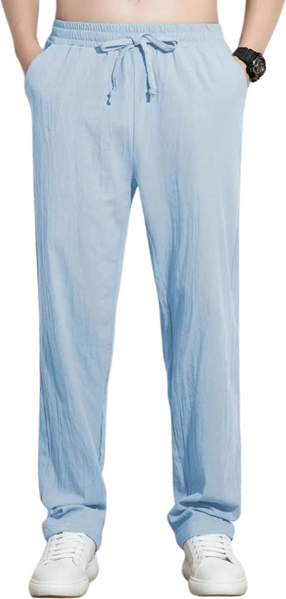 Sprifloral Linnen shorts voor heren, 3/4-lengte, zomerbroek, strand