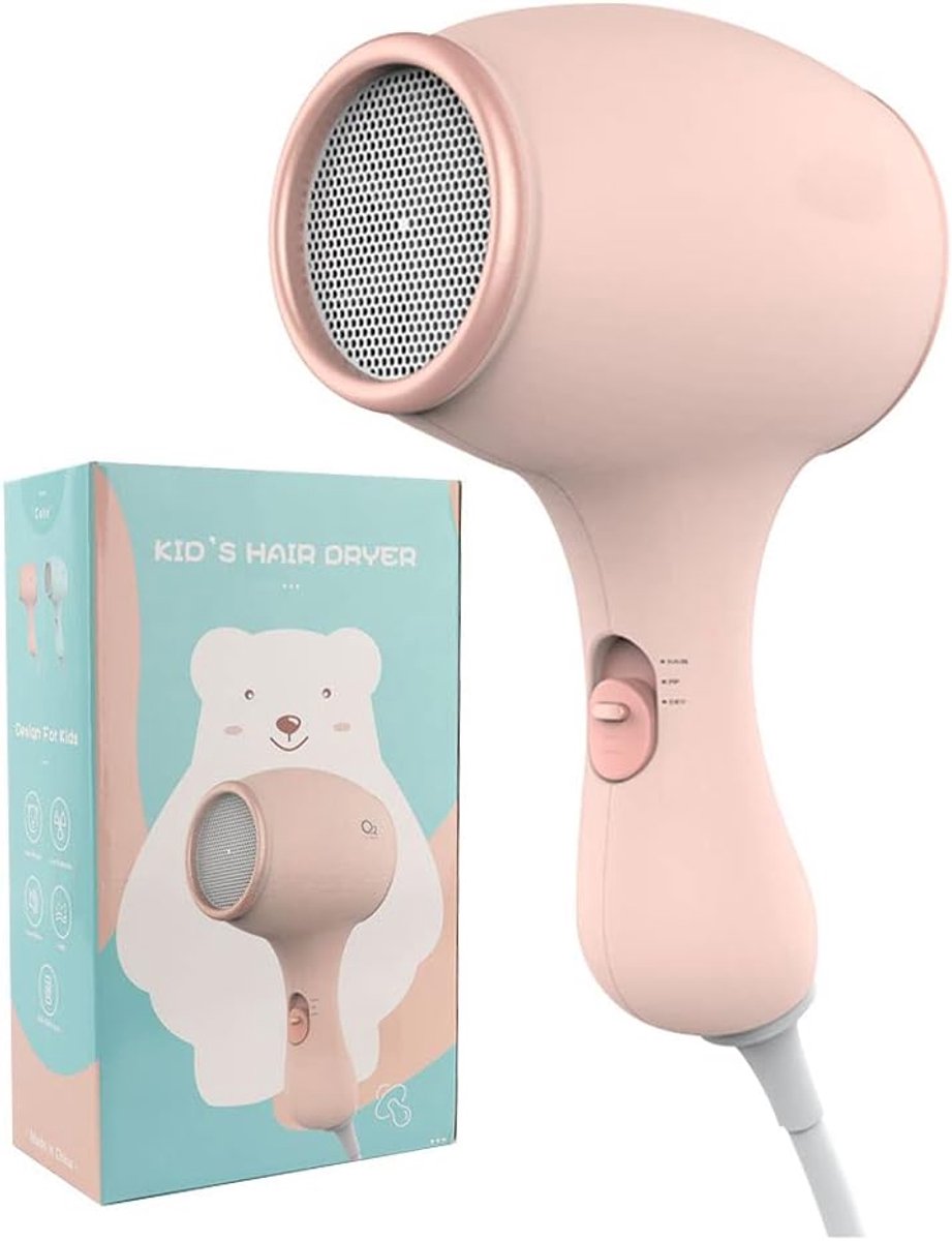 Kinderföhn voor Meisjes - 550 W Mini Haardroger met 3 Temperatuurinstellingen