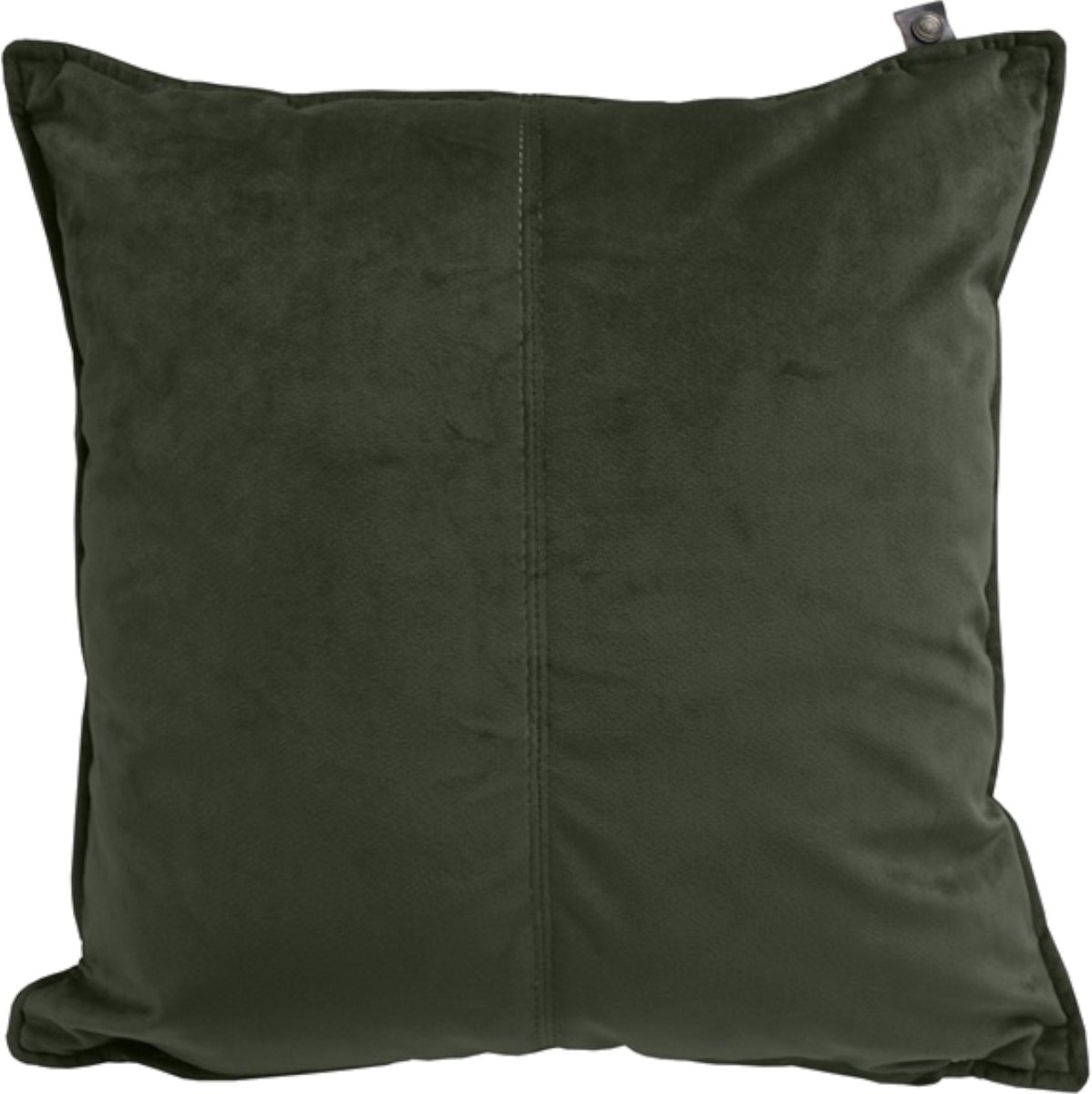 Overseas Middlestitch Velours Kussen Olive 45 x 45 cm