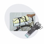 Voltano Spinbinder / Snelbinder Fiets - Extra Sterke Spinbinders - Zwart - 4 Armen - 60 - 105 CM - Krasvrije Haken