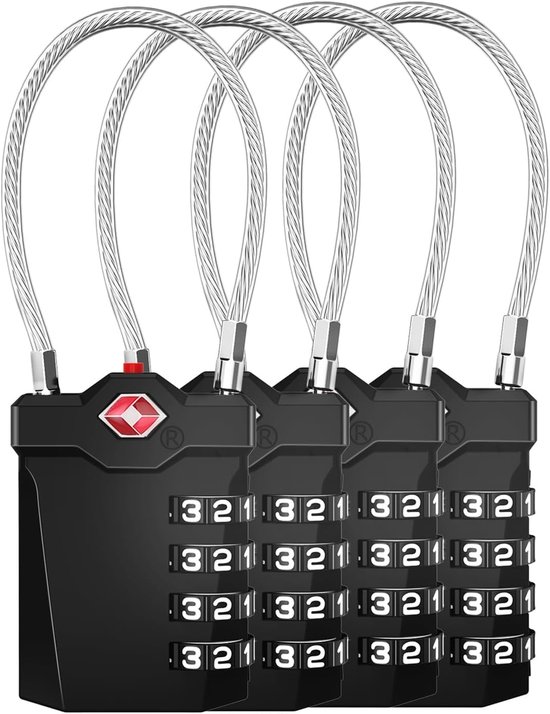 Cadenas TSA pour bagages, combinaison à chiffres avec alarme
