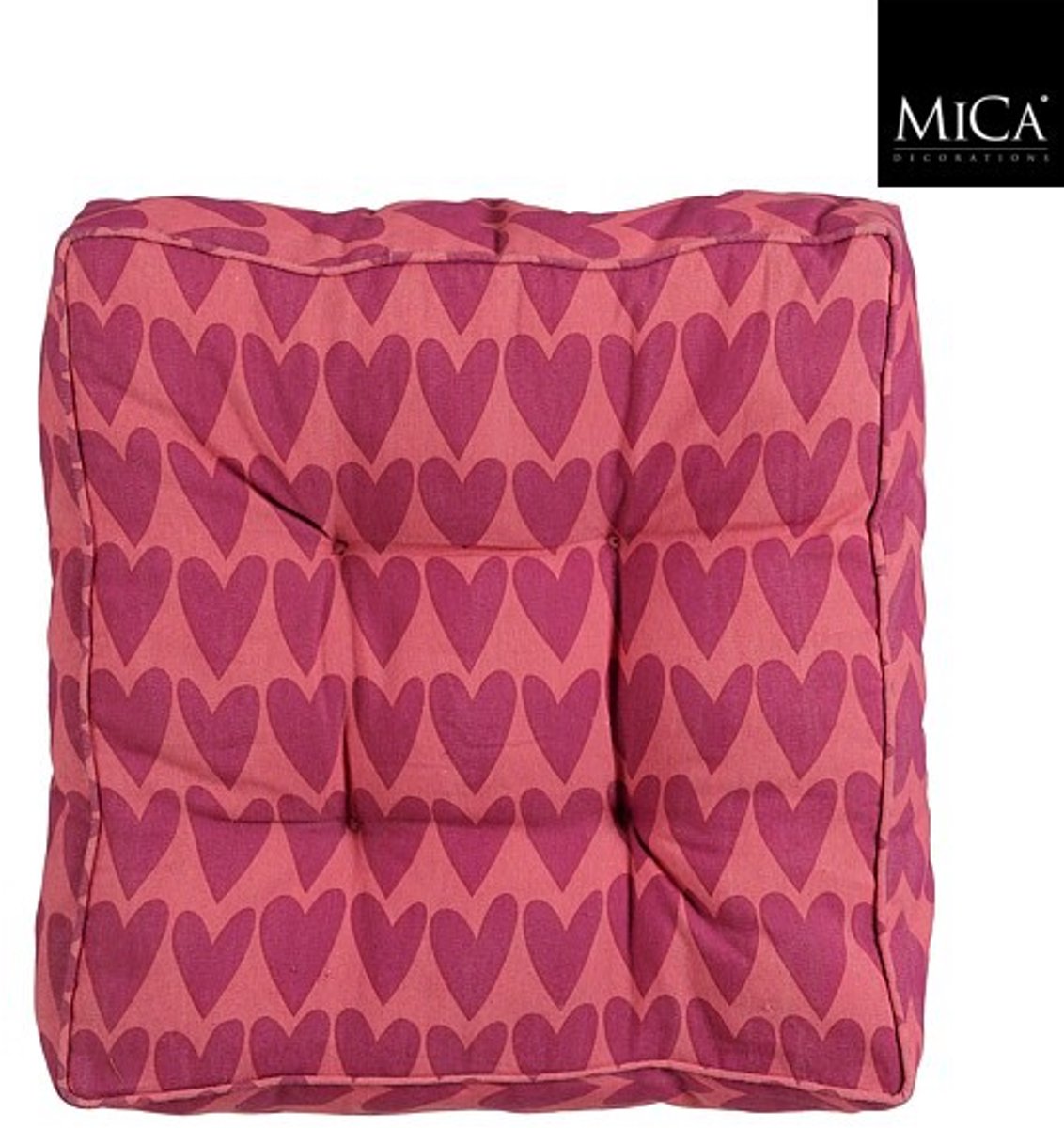 Mica Decorations Katja Matras kussen - 47 x 47 x 10cm - Roze