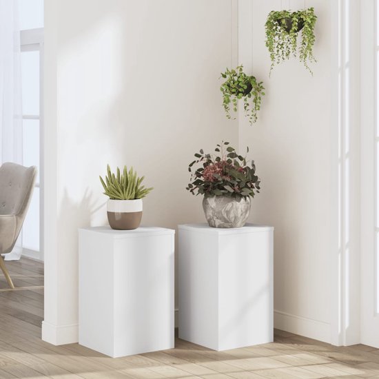 vidaXL Plantenstandaard 33x33x60 cm bewerkt hout sonoma