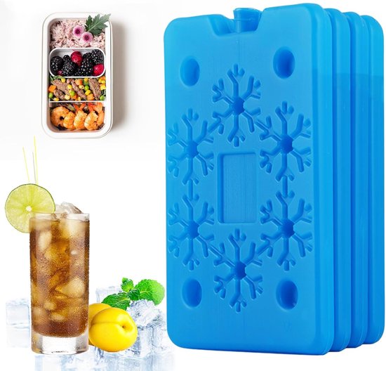 Set van 3 Groene Mini Ijs Baksteen Pack Blokken Vriezer Koeler Bag Box Reizen Picknick