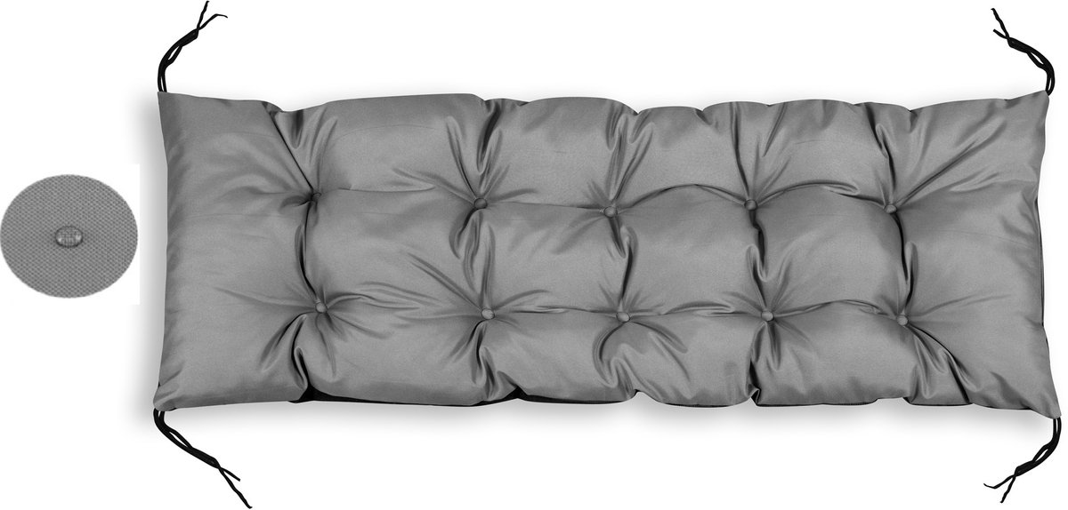 Tuinkussen 150x50 cm voor schommelbank pallet waterdicht grijs