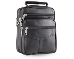 Leren schoudertas heren / dames | Crossbody tas heren leder | Nektas heren | Reporter tas | Werktas leer | Heren tas met handvat | Slingbag