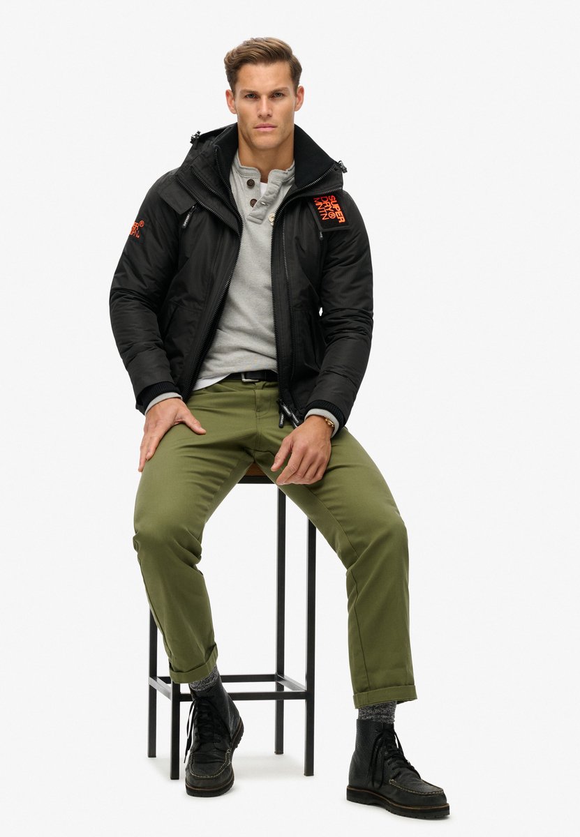 Superdry Mountain Windbreaker met capuchon Heren Zwart