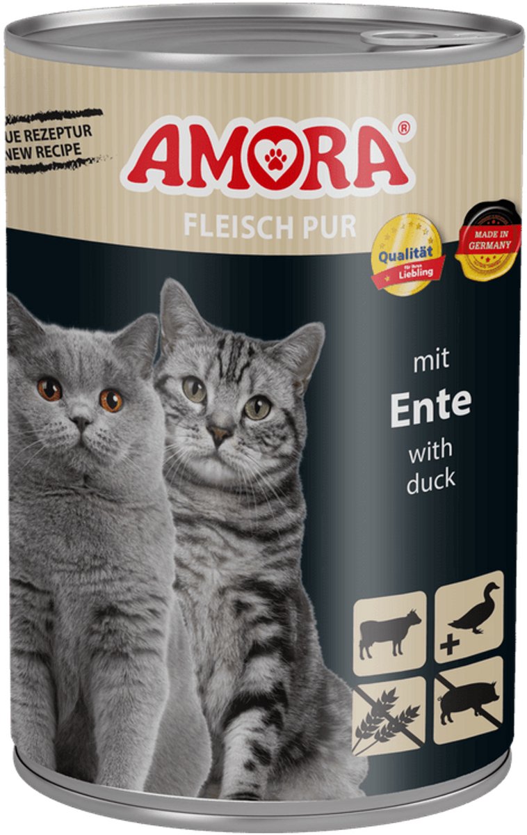 AMORA Kattenvoer 6x400g - Eend