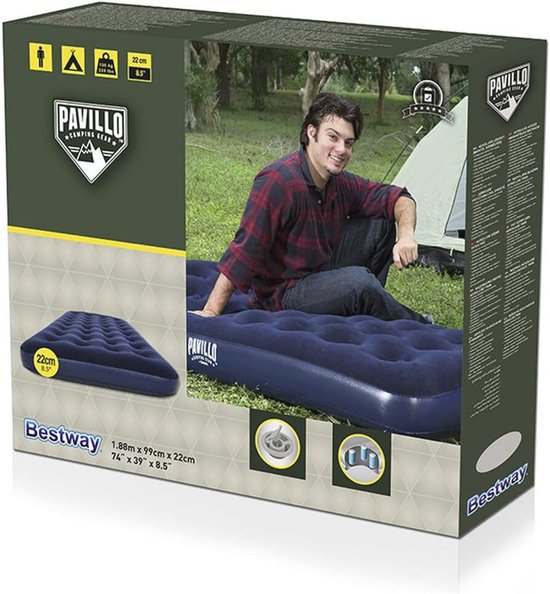 Luchtbed Twin Size - Opblaasbare Matras Voor Binnen en Buiten - Comfortabele Slapen Voor Één Persoon van Intex — afbeelding 2