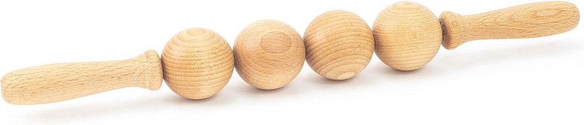 Anti-cellulitis massageapparaat voor buik, benen en dijen - Houten massageroller voor lymfedrainage en maderotherapie