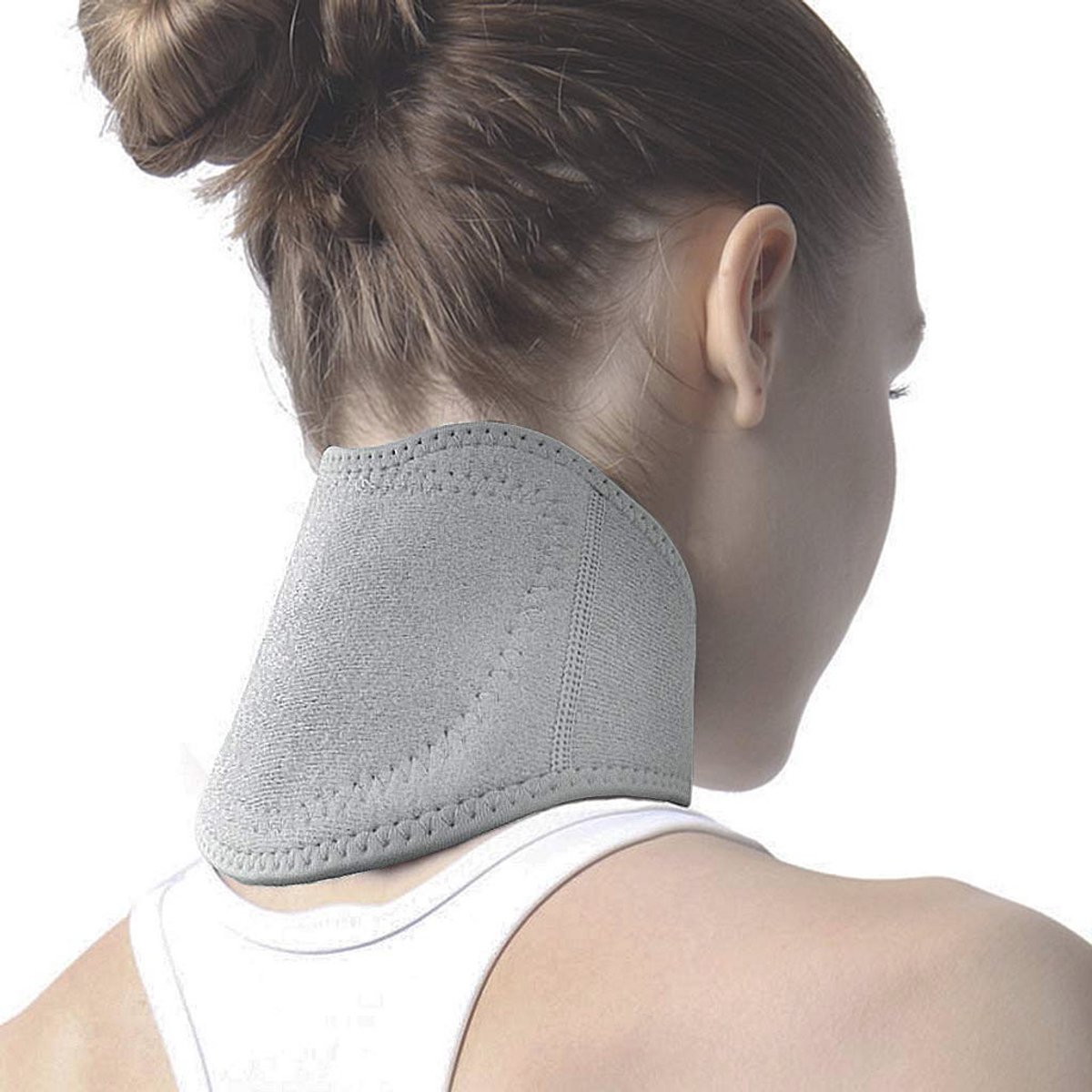 Zelfverwarmende nekband voor pijnverlichting bij nekpijn en hoofdpijn - zachte magnetische halsbandage voor artritis