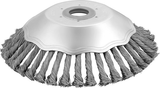 Onkruidborstel voor Bosmaaier - 200 mm Ronde Draadborstel met Kegelvorm - Verwijdert Moest en Onkruid Efficiënt — afbeelding 2