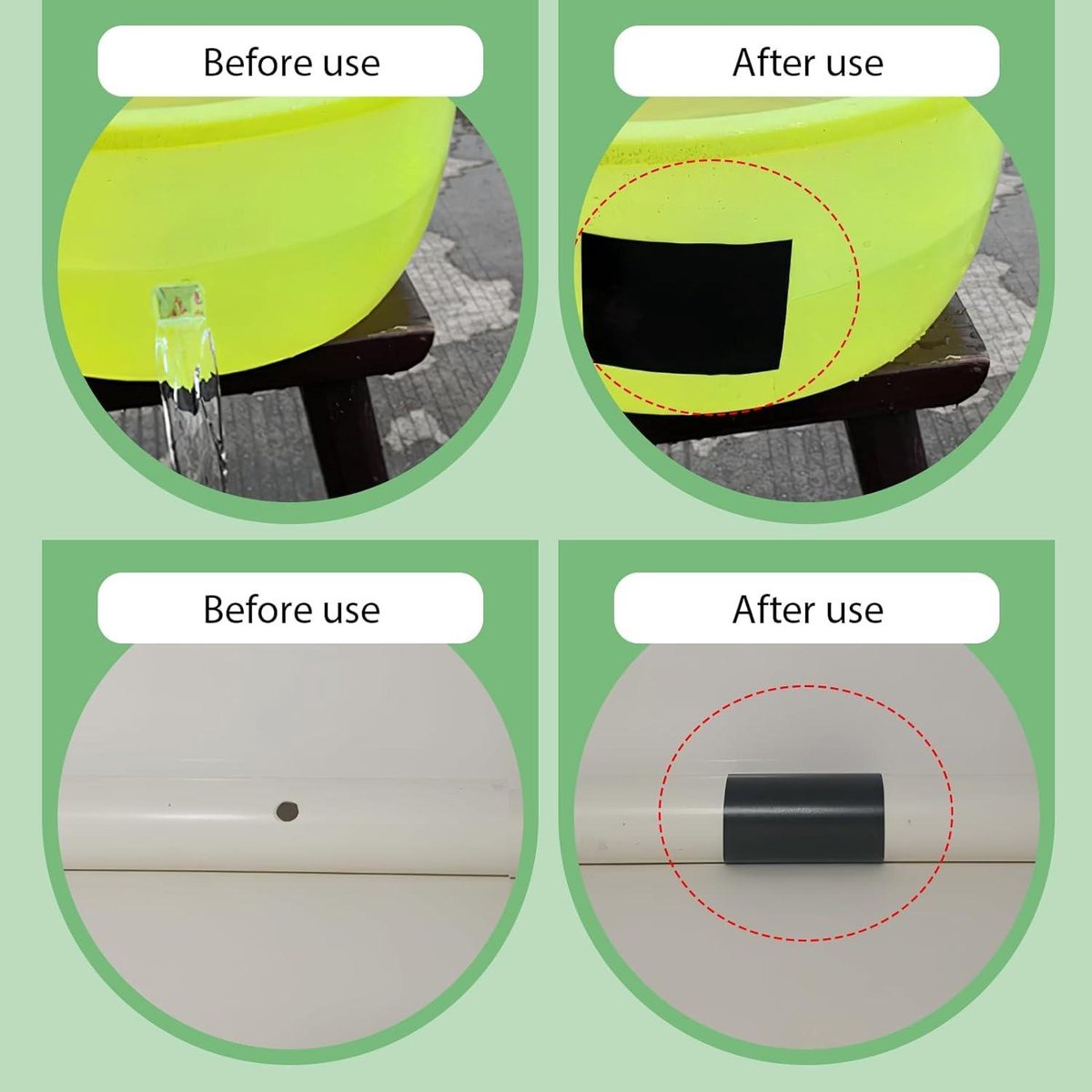PfX Extreem sterk premium waterbestendig plakband [1,5 m] - zwembad, tent, vijver reparatieset - nieuwe versie 2026 - let op extreem sterk! (1,5 meter