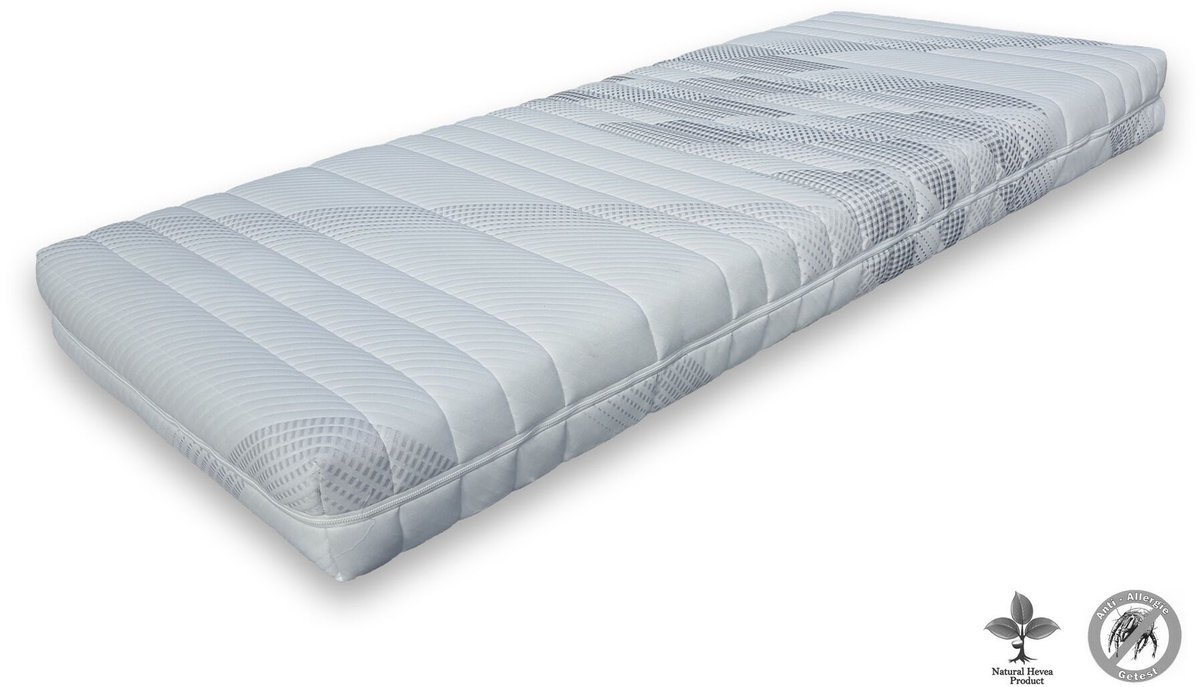 Mahoton Matras Ibis Natuurrubber Soft 90x220 cm - met gratis Teddy molton