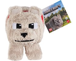 foto van Mattel A Minecraft Movie Knuffel Figure Dennis the Wolf 20 cm Knuffeles