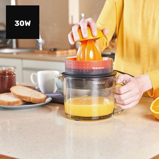 Elektrische Citruspers met Glazen Karaf en Pulp Selector - 1 Liter Capaciteit — afbeelding 2