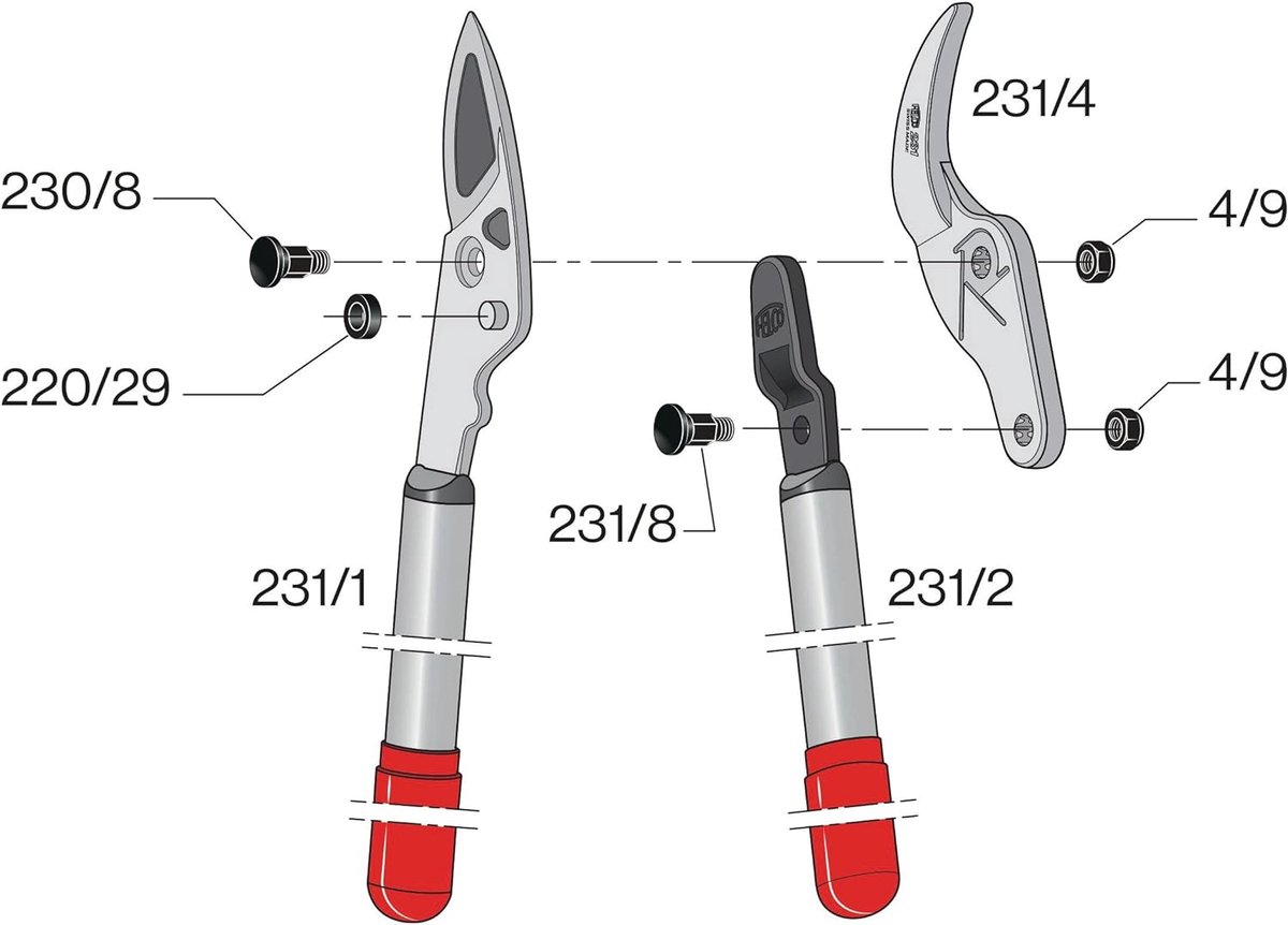 Felco 231 Aambeeld Takkenschaar - Knipdiameter Ø 40 mm - lengte 80 cm