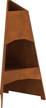 vidaXL - Vuurkom - Roestig - 50 - x - 50 - x - 95 - cm - Cortenstaal