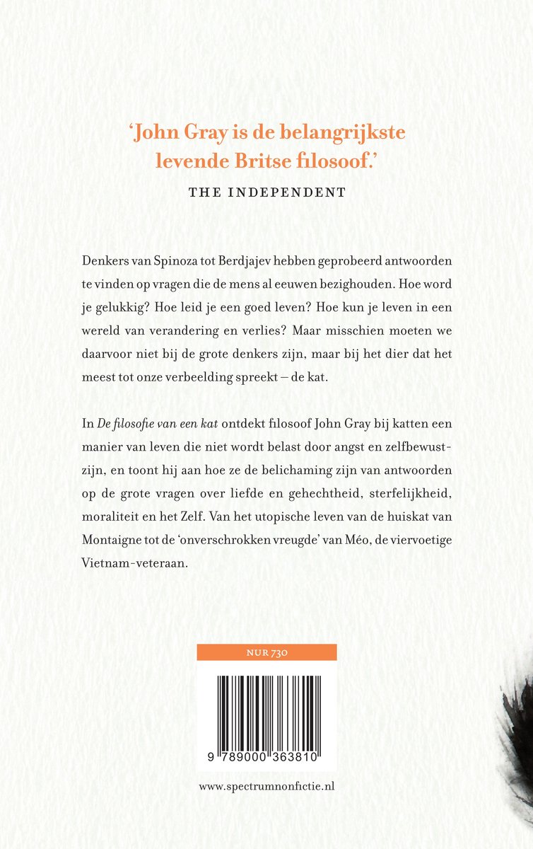 De filosofie van een kat - back cover