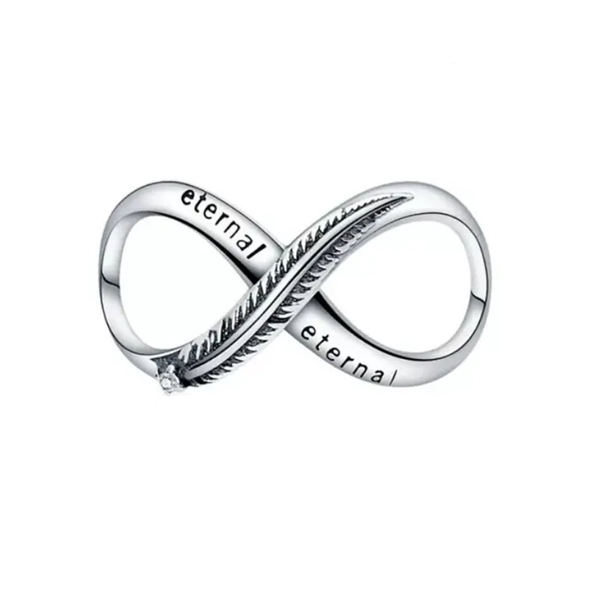 Fler® | Bedel | Past op populaire bedelarmbanden (standaard - 3mm) | Eternal Oneindigheid Bedel | Hangbedel Charm | 925 sterling zilver | Transparante zirkonia | Armband Kraal | Valentijnsdag Cadeau | Sinterklaas kado | Kerstcadeau | Verjaardag