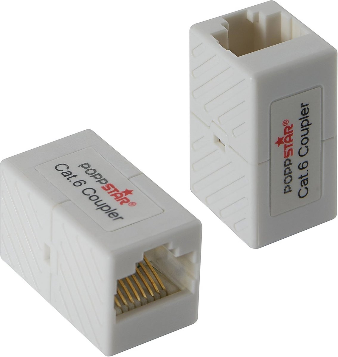 Image of Adapter RJ45 Koppeling Cat 6 - 2x Afschermde Ethernet Verbinder voor Snelle Internetverbinding