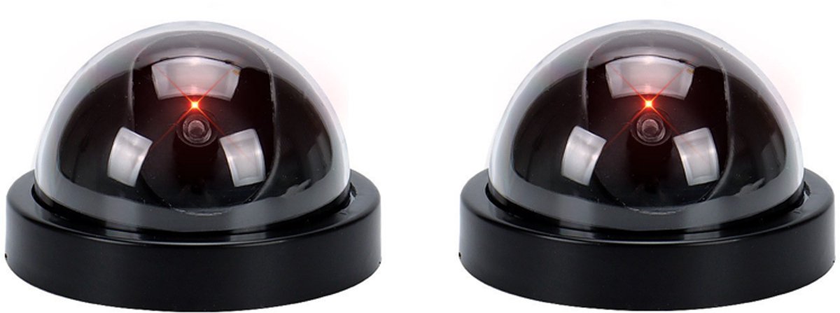 Dummy Camera - 2stuks - Binnen en Buiten Beveiliging - Waterdicht - Beveiligingscamera - Met Indicator - Dummy Camera - AA Batterij